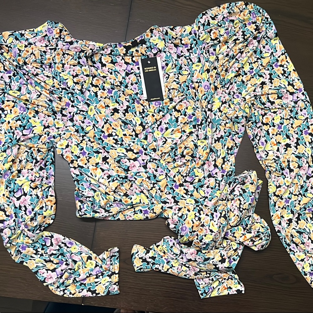 AFRM Celeste Puff Sleeve Top / Blouse | size Small